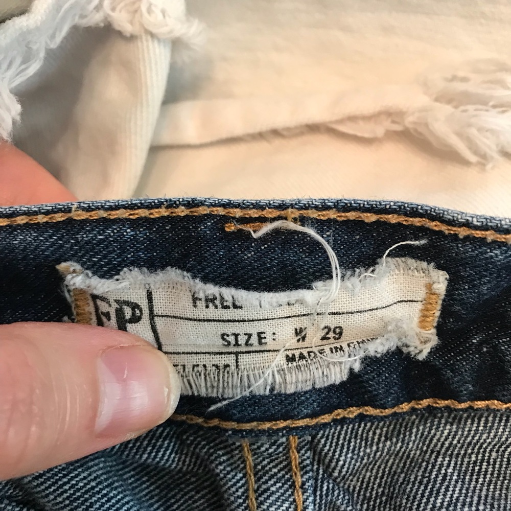 Free People Bleach Dipped Cutoff Denim Shorts - Picture 5 of 5